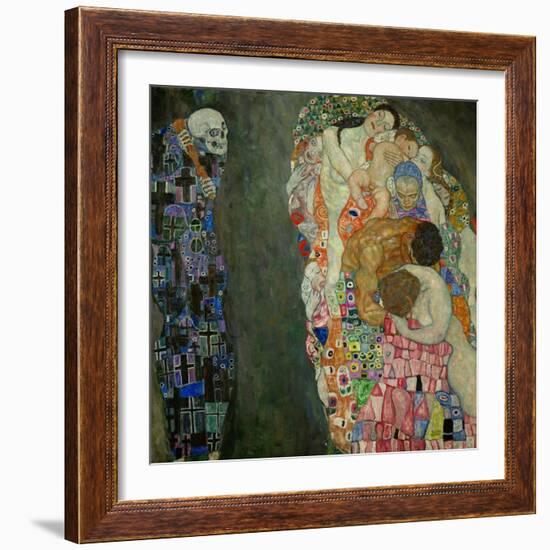 Tod und Leben. Oil on canvas (before 1911, finished 1915) 178 x 198 cm D 183.-Gustav Klimt-Framed Giclee Print