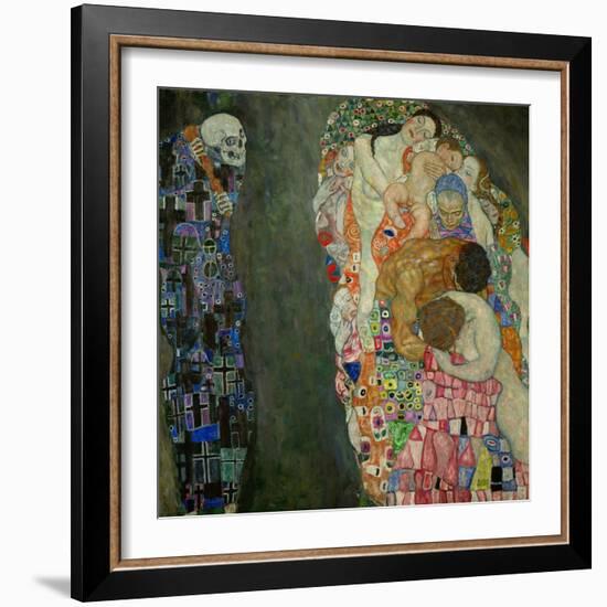 Tod und Leben. Oil on canvas (before 1911, finished 1915) 178 x 198 cm D 183.-Gustav Klimt-Framed Giclee Print