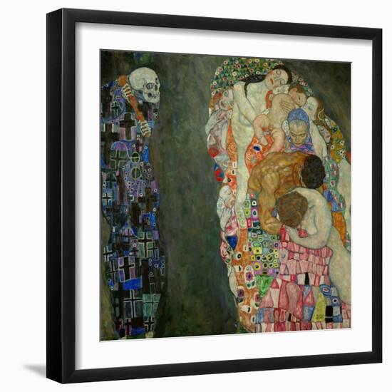 Tod und Leben. Oil on canvas (before 1911, finished 1915) 178 x 198 cm D 183.-Gustav Klimt-Framed Giclee Print