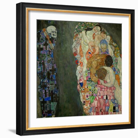 Tod und Leben. Oil on canvas (before 1911, finished 1915) 178 x 198 cm D 183.-Gustav Klimt-Framed Giclee Print