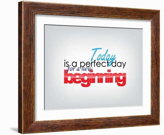 Today Is a Perfect Day for a New Beginning-maxmitzu-Framed Art Print