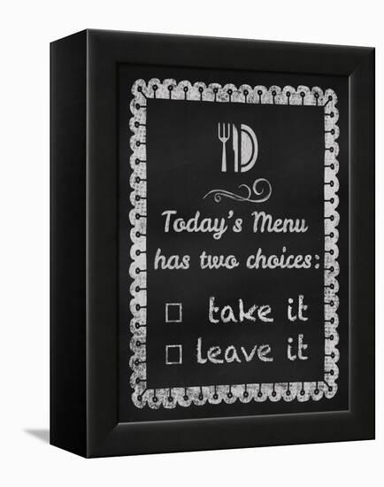 Today's Menu-Tina Lavoie-Framed Premier Image Canvas