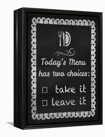 Today's Menu-Tina Lavoie-Framed Premier Image Canvas