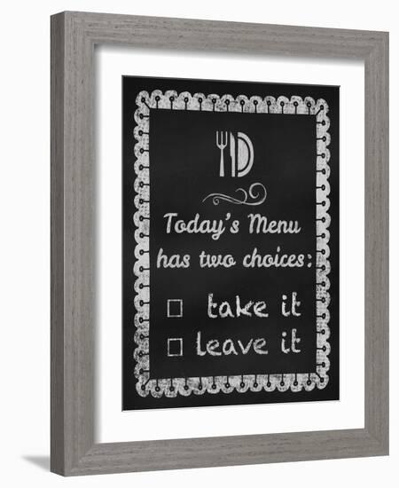 Today's Menu-Tina Lavoie-Framed Giclee Print