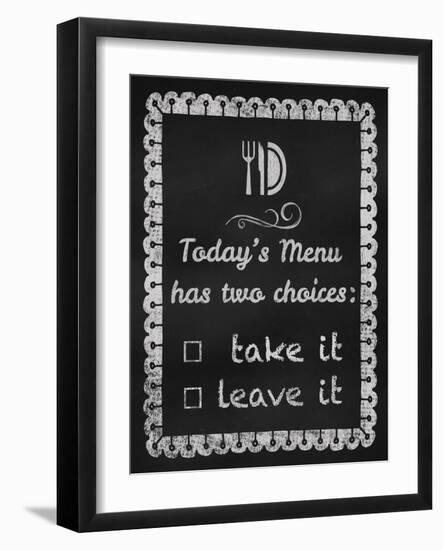 Today's Menu-Tina Lavoie-Framed Giclee Print