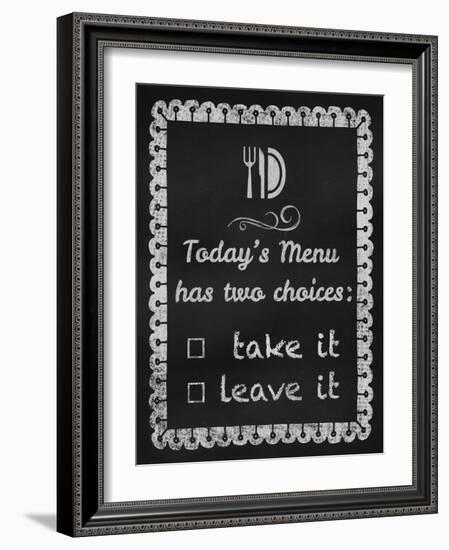 Today's Menu-Tina Lavoie-Framed Giclee Print