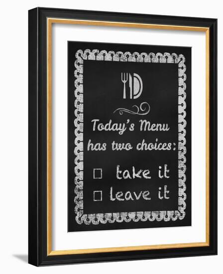 Today's Menu-Tina Lavoie-Framed Giclee Print