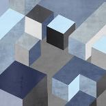 Cubic in Blue II-Todd Simmions-Framed Art Print