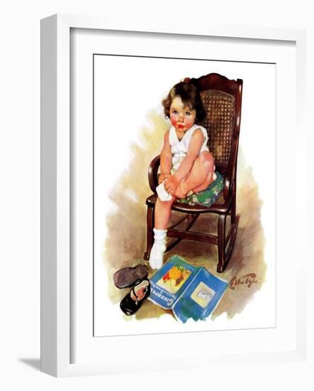 "Toddler in Rocker,"November 12, 1932-Ellen Pyle-Framed Giclee Print