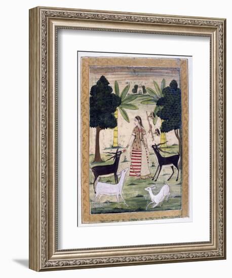 Todi Ragini, Ragamala Album, School of Rajasthan, 19th Century-null-Framed Giclee Print