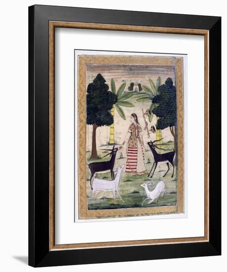 Todi Ragini, Ragamala Album, School of Rajasthan, 19th Century-null-Framed Giclee Print