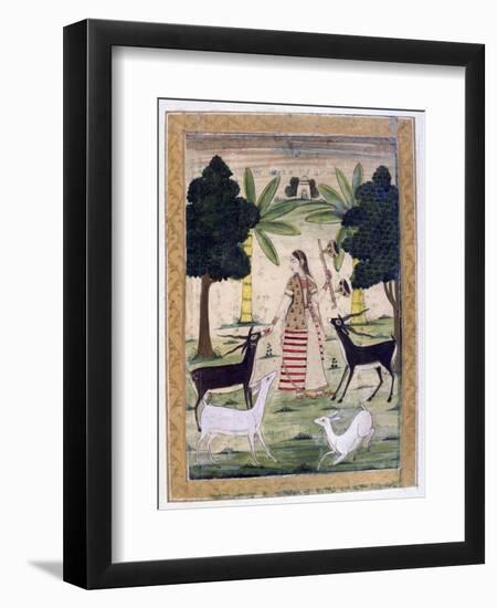 Todi Ragini, Ragamala Album, School of Rajasthan, 19th Century-null-Framed Giclee Print