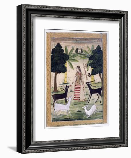 Todi Ragini, Ragamala Album, School of Rajasthan, 19th Century-null-Framed Giclee Print