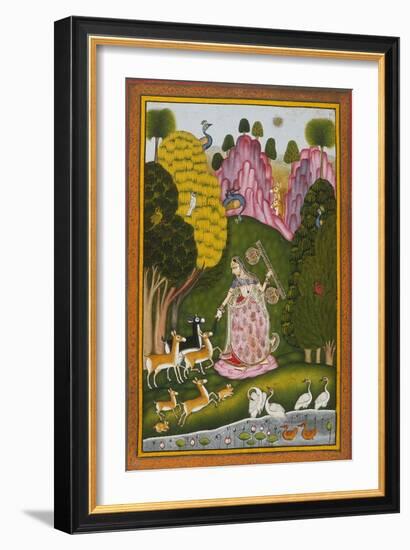 Todi Ragini, Second Wife of Hindol Raga-null-Framed Art Print