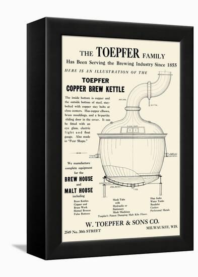 Toepfer Copper Brew Kettle-null-Framed Stretched Canvas