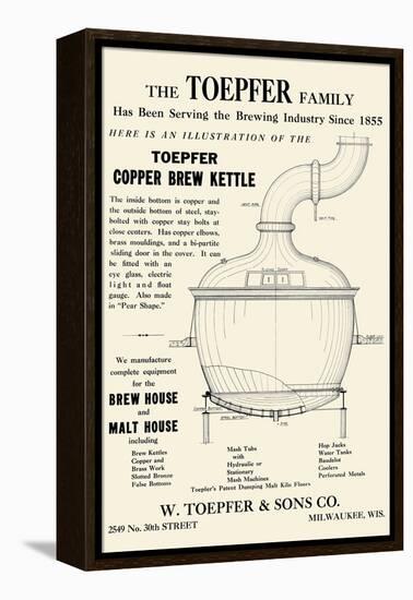 Toepfer Copper Brew Kettle-null-Framed Stretched Canvas