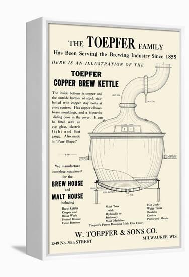Toepfer Copper Brew Kettle-null-Framed Stretched Canvas