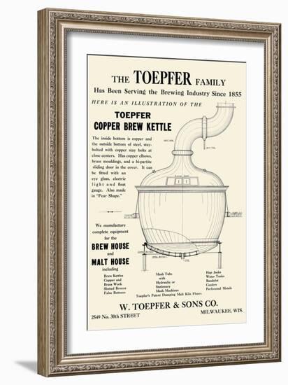 Toepfer Copper Brew Kettle-null-Framed Art Print