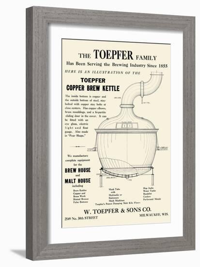 Toepfer Copper Brew Kettle-null-Framed Art Print