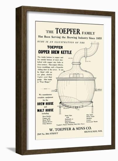Toepfer Copper Brew Kettle-null-Framed Art Print