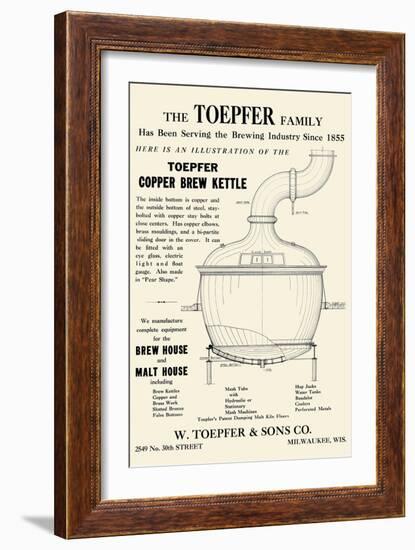 Toepfer Copper Brew Kettle-null-Framed Art Print