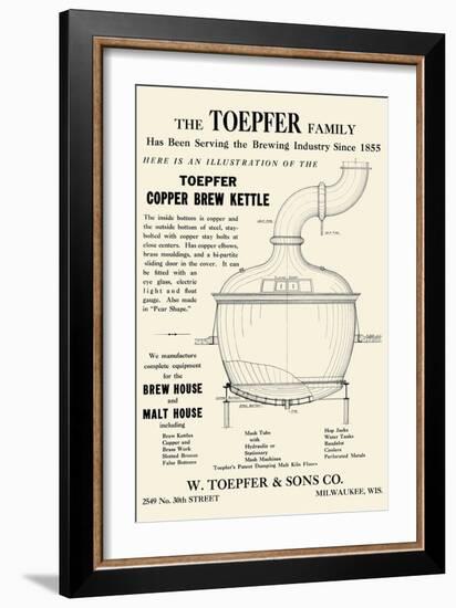 Toepfer Copper Brew Kettle-null-Framed Art Print