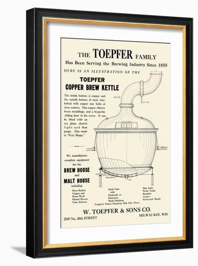 Toepfer Copper Brew Kettle-null-Framed Art Print