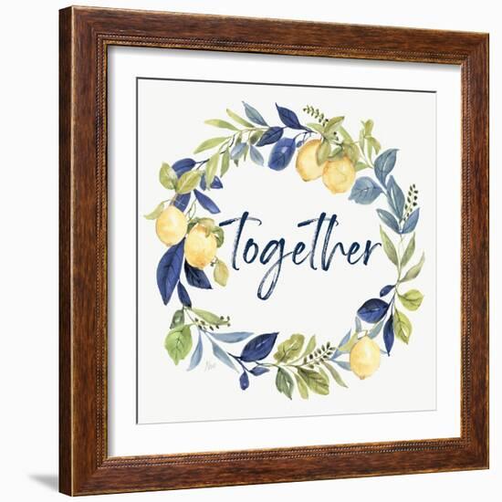 Together Wreath-null-Framed Art Print