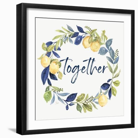 Together Wreath-null-Framed Art Print