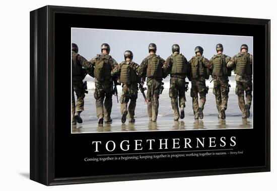 Togetherness: Inspirational Quote and Motivational Poster-null-Framed Premier Image Canvas