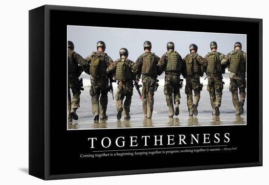 Togetherness: Inspirational Quote and Motivational Poster-null-Framed Premier Image Canvas