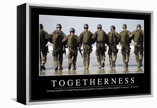 Togetherness: Inspirational Quote and Motivational Poster-null-Framed Premier Image Canvas