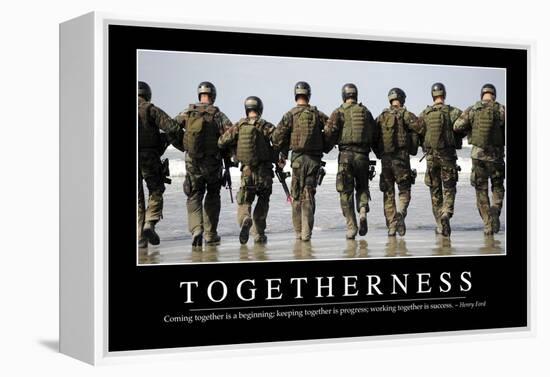 Togetherness: Inspirational Quote and Motivational Poster-null-Framed Premier Image Canvas