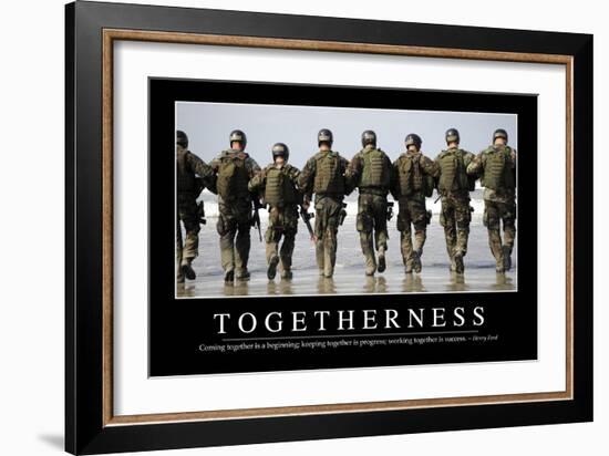 Togetherness: Inspirational Quote and Motivational Poster-null-Framed Premium Photographic Print