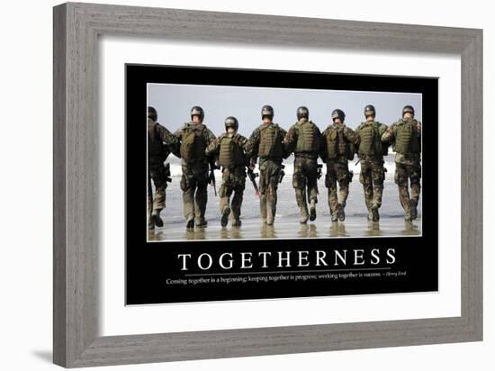 Togetherness: Inspirational Quote and Motivational Poster-null-Framed Photographic Print