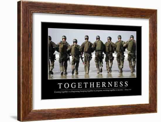 Togetherness: Inspirational Quote and Motivational Poster-null-Framed Photographic Print