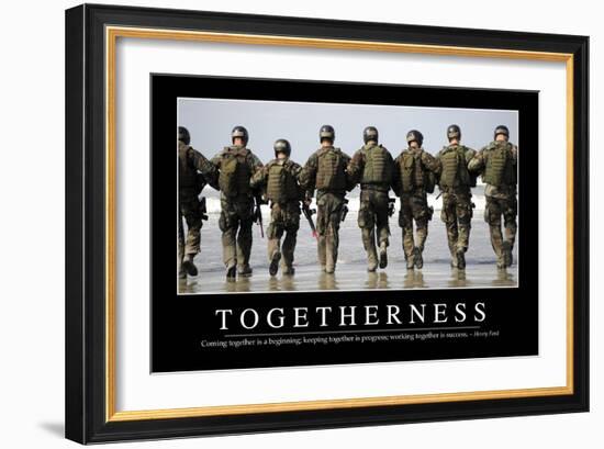 Togetherness: Inspirational Quote and Motivational Poster-null-Framed Photographic Print