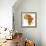Togo on Actual Map of Africa-michal812-Framed Premium Giclee Print displayed on a wall