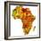 Togo on Actual Map of Africa-michal812-Framed Premium Giclee Print