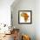 Togo on Actual Map of Africa-michal812-Framed Premium Giclee Print displayed on a wall