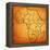 Togo on Actual Map of Africa-michal812-Framed Stretched Canvas