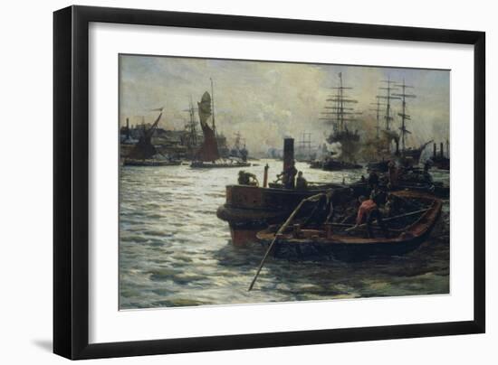 Toil, Glitter, Grime and Wealth on a Flowing Tide-William Lionel Wyllie-Framed Giclee Print