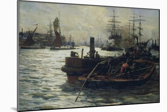 Toil, Glitter, Grime and Wealth on a Flowing Tide-William Lionel Wyllie-Mounted Giclee Print