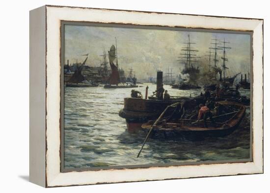 Toil, Glitter, Grime and Wealth on a Flowing Tide-William Lionel Wyllie-Framed Premier Image Canvas