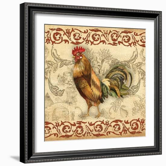 Toile Rooster I-Gregory Gorham-Framed Art Print