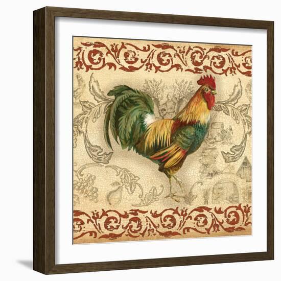 Toile Rooster II-Gregory Gorham-Framed Art Print