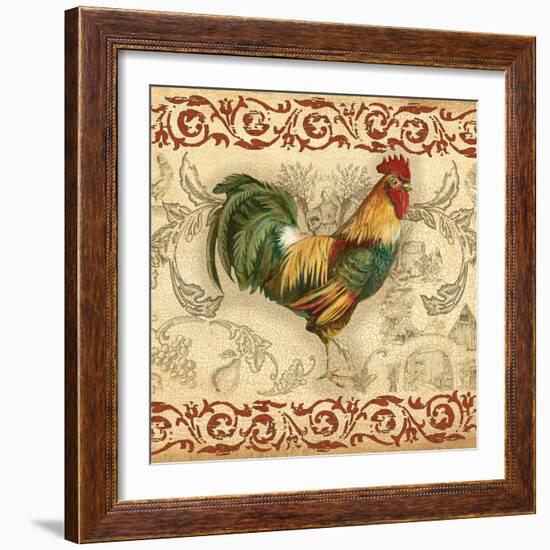 Toile Rooster II-Gregory Gorham-Framed Art Print