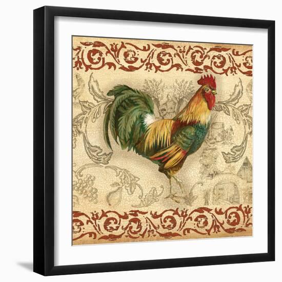 Toile Rooster II-Gregory Gorham-Framed Art Print