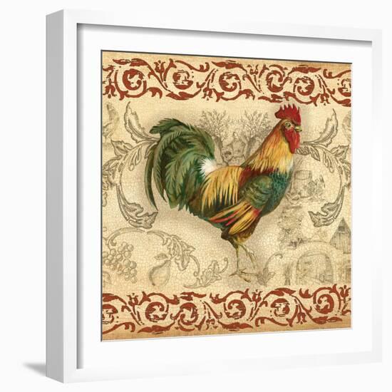 Toile Rooster II-Gregory Gorham-Framed Art Print