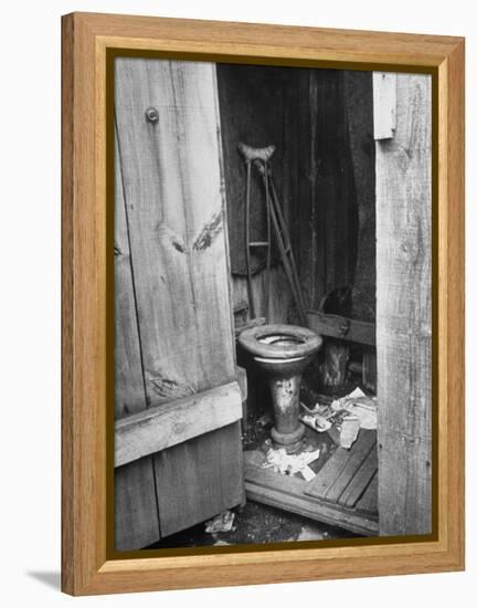 Toilet in Outhouse in Slum Area a Few Blocks from the Capital in Washington, Dc-Carl Mydans-Framed Premier Image Canvas